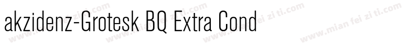 akzidenz-Grotesk BQ Extra Conda字体转换